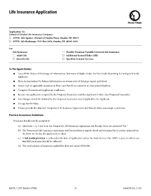 Life Insurance Application Form