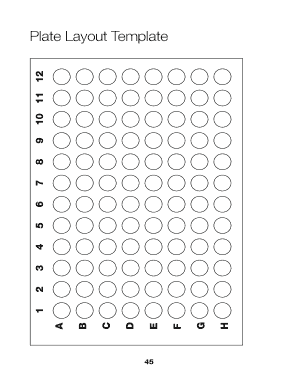 Diabetes Assay Plate Layout Template