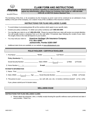 Wellness Claim Form