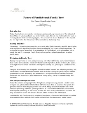 Future of FamilySearch Family Tree - Semantic Community