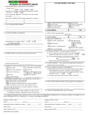 affidavit of property value