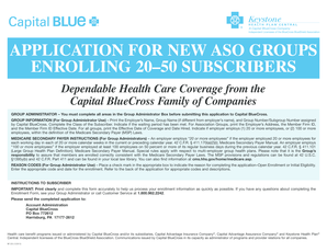 Capital BlueCross New ASO Group Enrollment Form