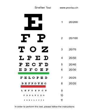 11 Printable snellen chart pdf Forms and Templates ...