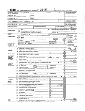 US Federal Individual Income Tax Return Form 1040