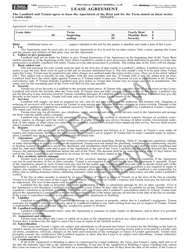 arnold mandell lease agreement Preview on Page 1