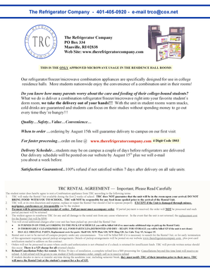 TRC-3 Combination Unit Rental Agreement