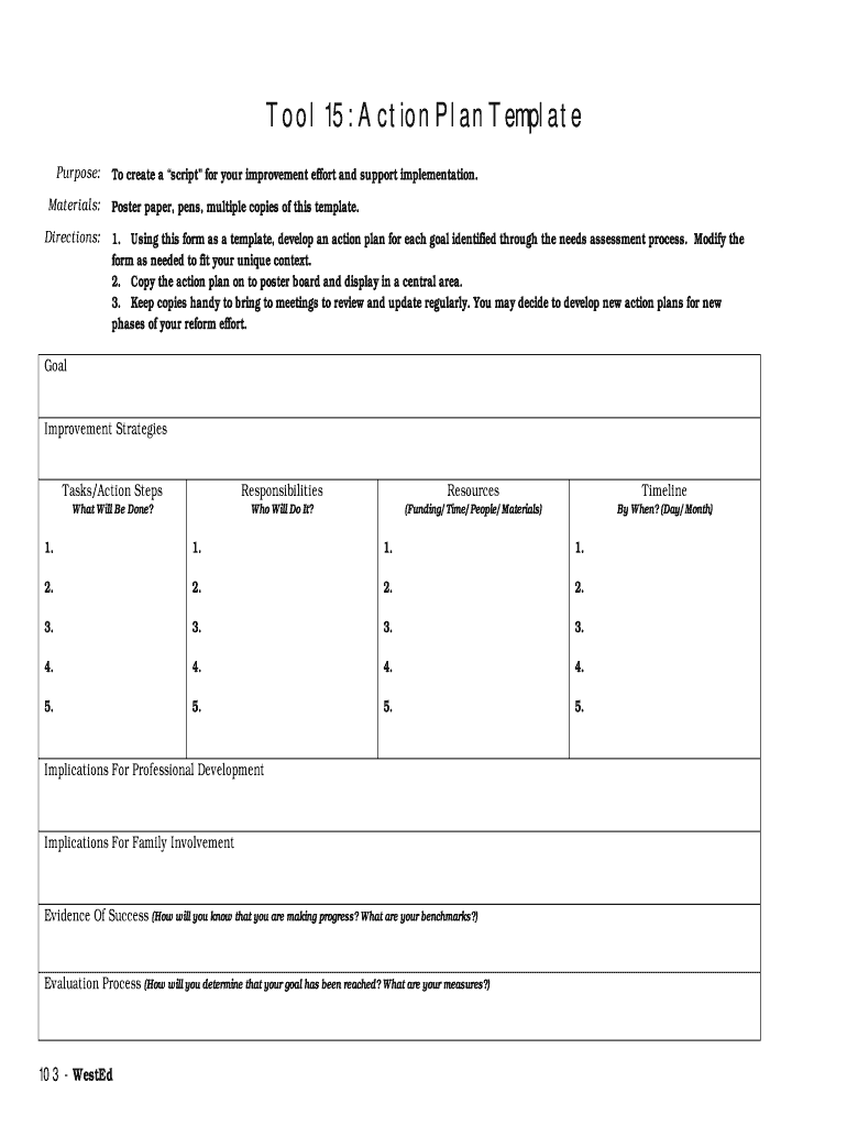 actio nplan example Preview on Page 1