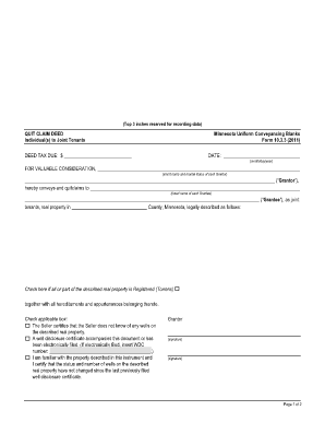 QUIT CLAIM DEED Individual(s) to Joint Tenants