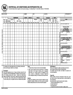 Centrifugal Air Conditioning and Refrigeration Log