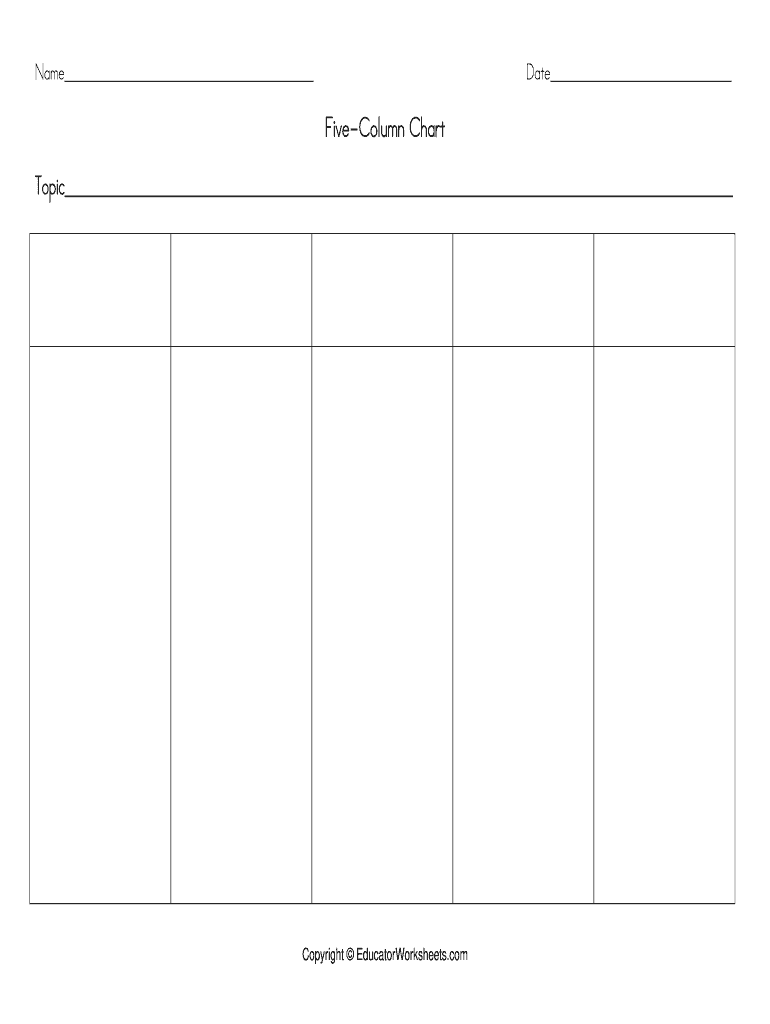 Blank Chart - Fill Online, Printable, Fillable, Blank | pdfFiller