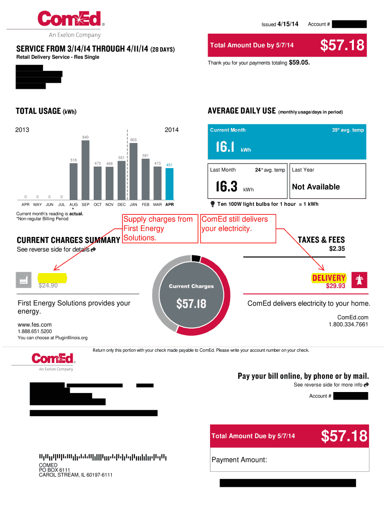 comed electricity bill