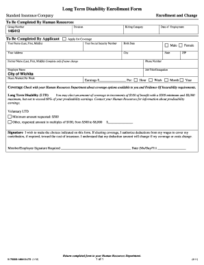 Long Term Disability Enrollment Form