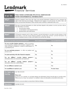 Privacy Policy - Application - Lendmark Financial