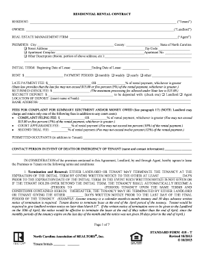 Residential Rental Contract