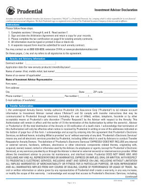 Investment Advisor Declaration Form