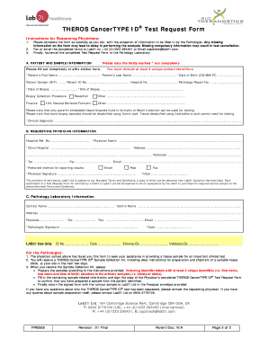 THEROS CancerTYPE ID Test Request Form