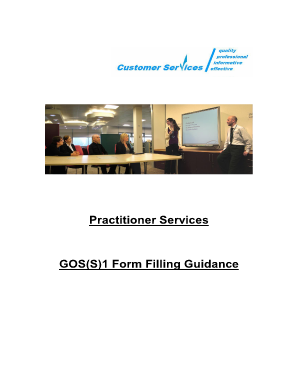 GOS(S)1 Form for NHS Eye Examination