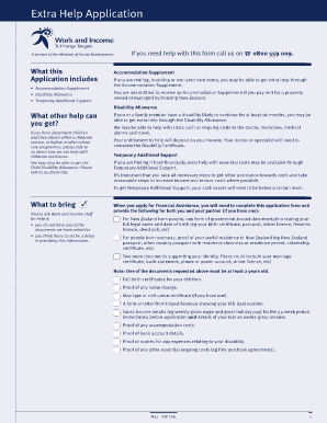 New Zealand Extra Help Application