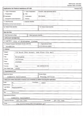 SF-424 Application for Federal Assistance