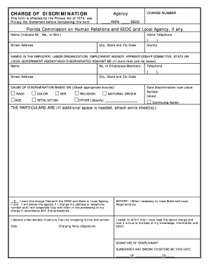 Charge of Discrimination Form