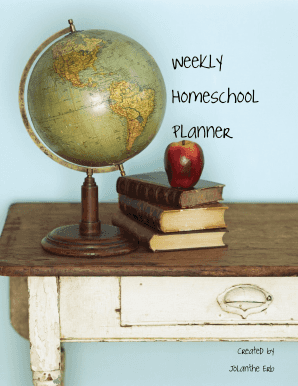 Weekly Homeschool Planner