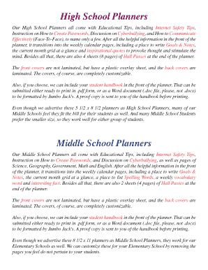 High School Planner