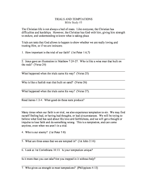 Bible Study on Trials and Temptations