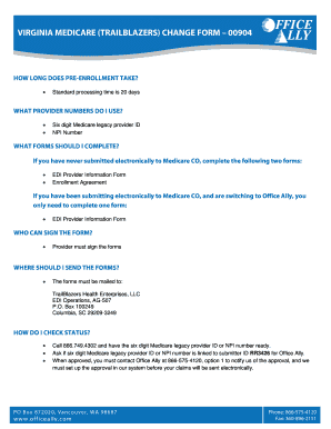 Virginia Medicare EDI Enrollment Form