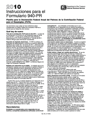 Instrucciones para el Formulario 940-PR