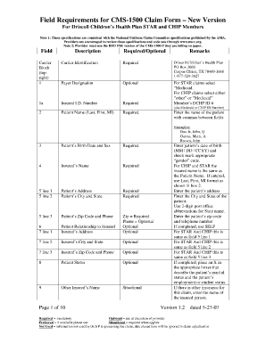 CM-S1500 Claim Form