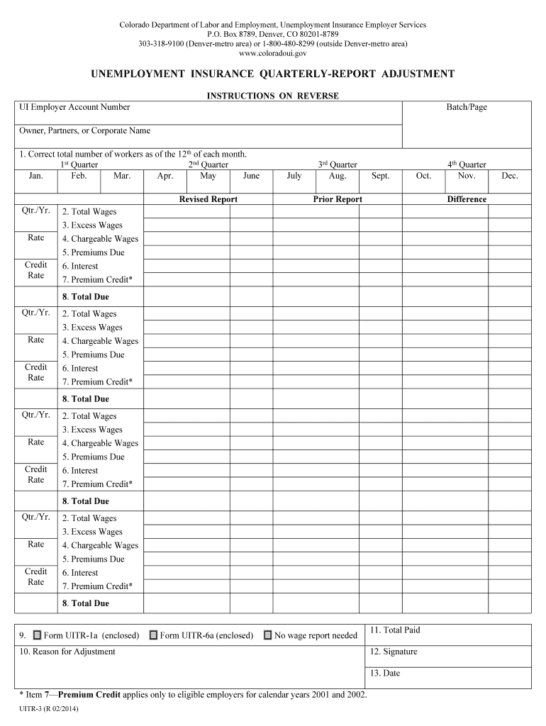 uitr 3 fillable 2019 Preview on Page 1