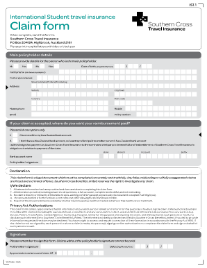 International Student Travel Insurance Claim Form