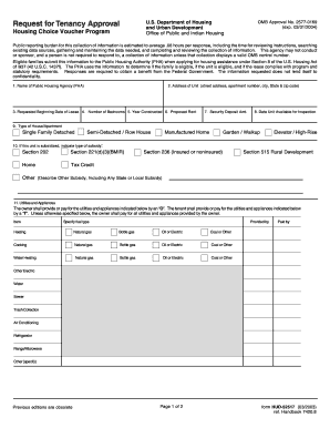 Request for Tenancy Approval Form