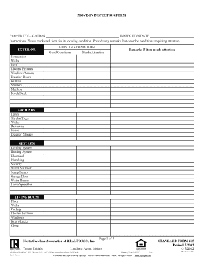 Move-In Inspection Form