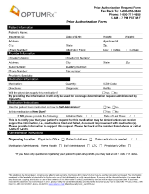 OptumRx Prior Authorization Request Form