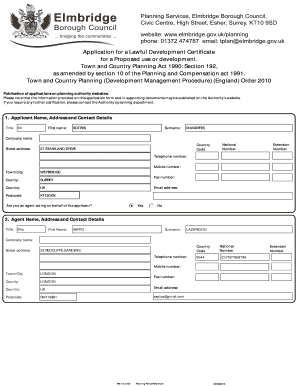 Application for Lawful Development Certificate