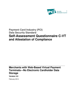 PCI DSS SAQ C-VT Attestation of Compliance