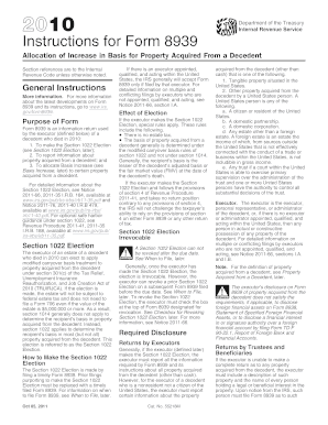 Instructions for Form 8939