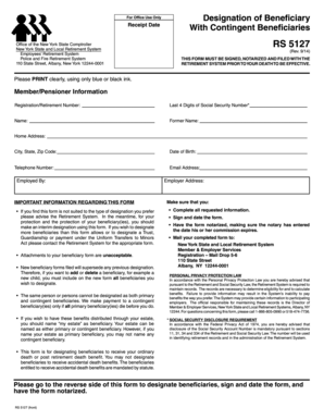 New York State Designation of Beneficiary Form