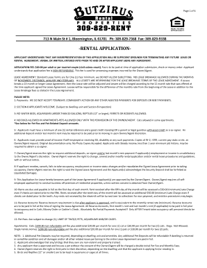 Rental Application Form