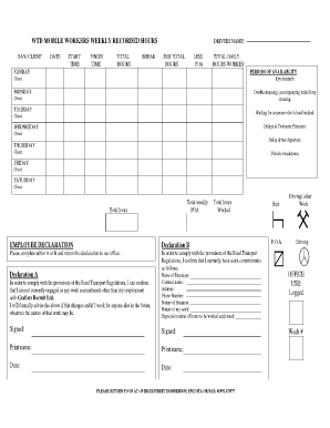 grafters timesheet form