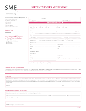 Student Member Application