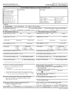 USCIS Form I-130 Petition for Alien Relative