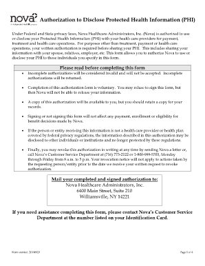 Authorization to Disclose Protected Health Information (PHI)