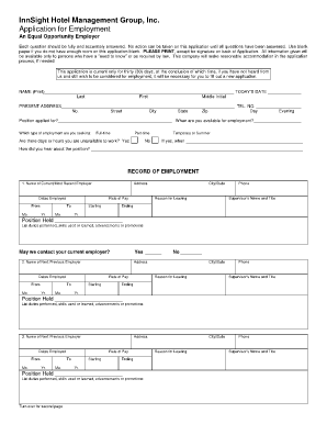 Fillable Online Download Employment Application (PDF ...