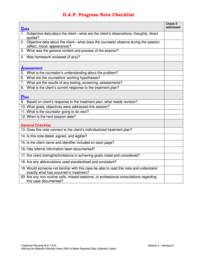 Dap Note Cheat Sheet - Fill Online, Printable, Fillable, Blank Intended For Dap Note Template
