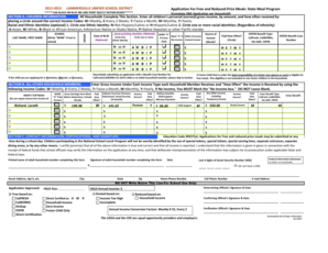 Lammersville Unified School District Free and Reduced-Price Meals Application
