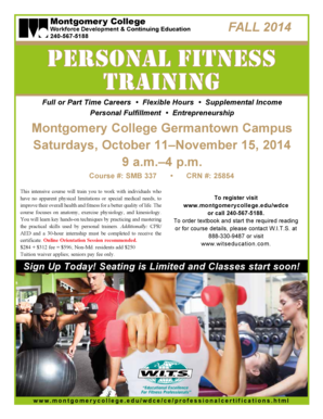 Personal Fitness Training Certification. - Montgomery College - montgomerycollege