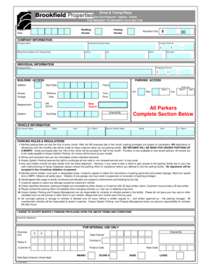 Ernst & Young Plaza Key Card Request Form