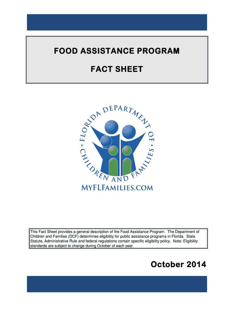 Fillable Online dcf state fl Food stamp program - Florida Department of ...